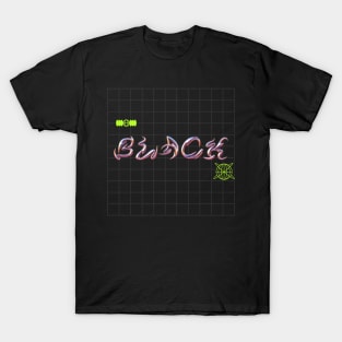 Green and Pink Dreamy Gothic Black T-Shirt